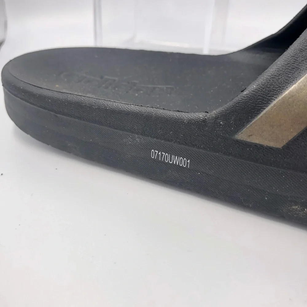 Adidas Black Rubber Recovery Sandals Men Sz 7, Women 9